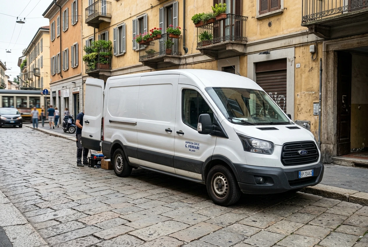Furgone Clima Wise Milano in servizio